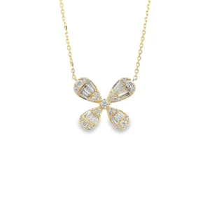 Diamond Butterfly Pendant Necklace