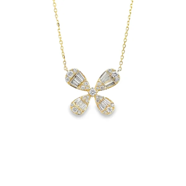 Diamond Butterfly Pendant Necklace