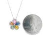 Floral Gemstone Pendant Necklace