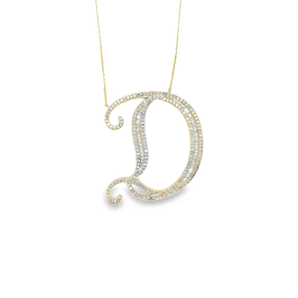 Diamond Initial D Necklace