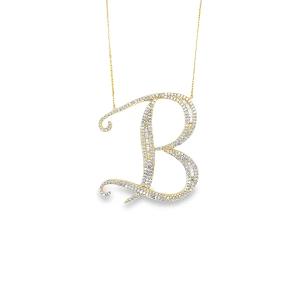 Diamond Initial B Necklace