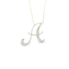 Initial A Diamond Pendant Necklace