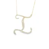 Initial A Diamond Pendant Necklace