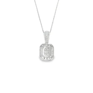 Baguette Diamond Pendant Necklace