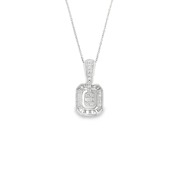 Baguette Diamond Pendant Necklace