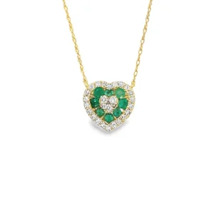 Emerald Heart Diamond Necklace