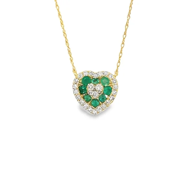 Emerald Heart Diamond Necklace