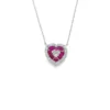Ruby Heart Pendant Necklace