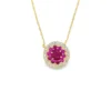 Ruby Halo Pendant Necklace