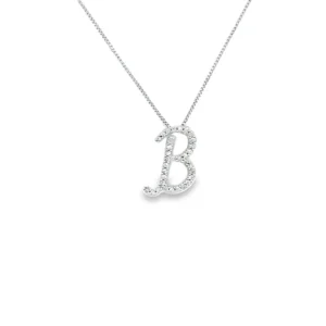 Diamond Initial B Necklace