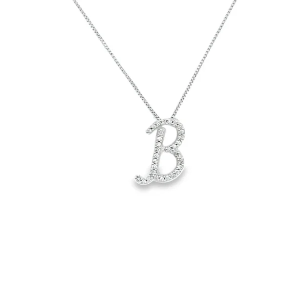 Diamond Initial B Necklace