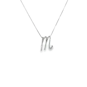 Diamond Initial M Necklace