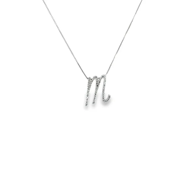 Diamond Initial M Necklace