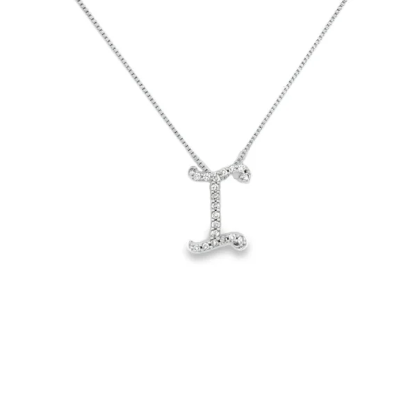 Diamond Initial Pendant Necklace