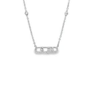 Diamond Bar Pendant Necklace