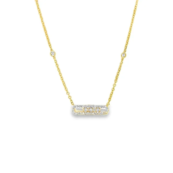 Diamond Bar Pendant Necklace
