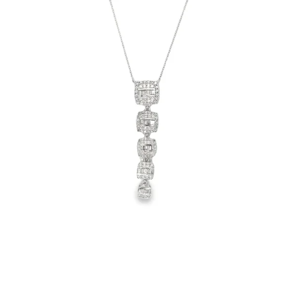 Geometric Diamond Drop Necklace