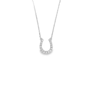 Diamond Horseshoe Pendant Necklace