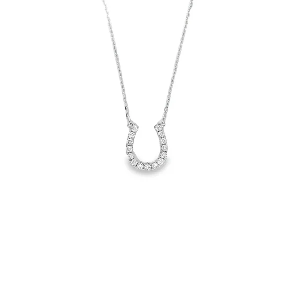Diamond Horseshoe Pendant Necklace