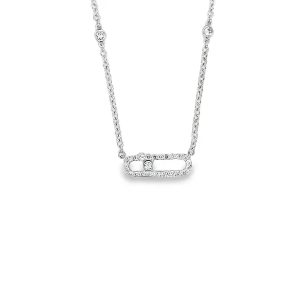 Oval Motif Diamond Necklace