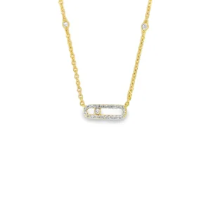Oval Motif Diamond Necklace