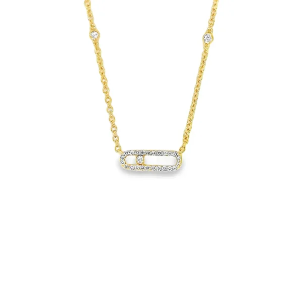 Oval Motif Diamond Necklace