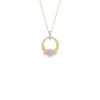 Beaded Circle Pendant Necklace