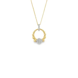 Beaded Circle Pendant Necklace