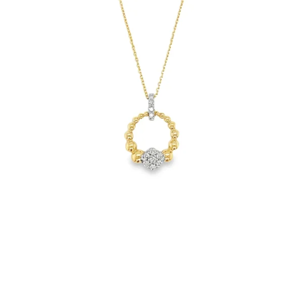 Beaded Circle Pendant Necklace