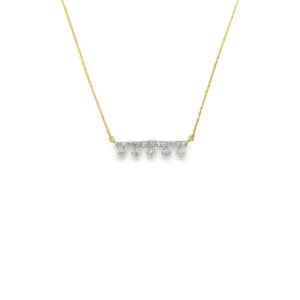 Diamond Bar Pendant Necklace