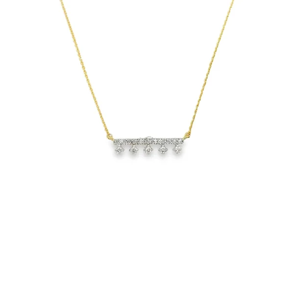 Diamond Bar Pendant Necklace
