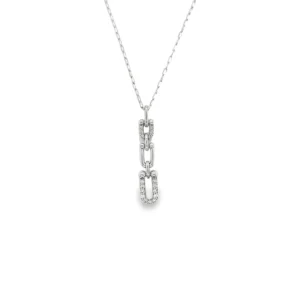 Link Diamond Pendant Necklace