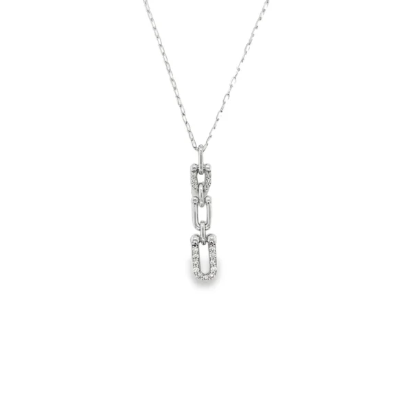 Link Diamond Pendant Necklace