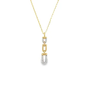 Link Diamond Pendant Necklace