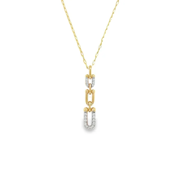 Link Diamond Pendant Necklace
