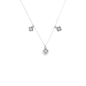 Floral Motif Charm Necklace