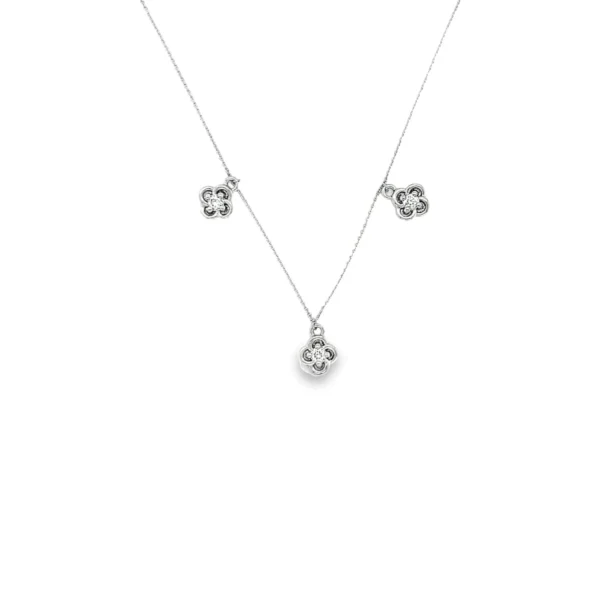 Floral Motif Charm Necklace