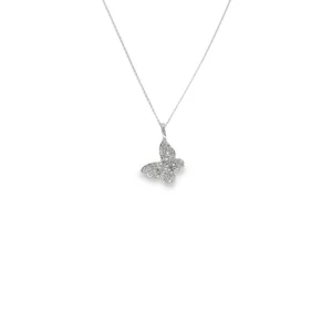 Butterfly Diamond Pendant Necklace