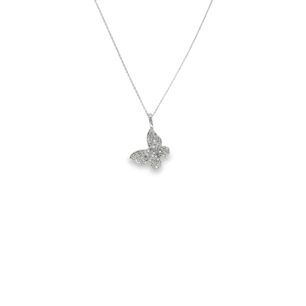 Butterfly Diamond Pendant Necklace
