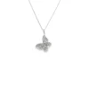 Butterfly Diamond Pendant Necklace