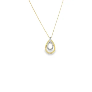 Teardrop Diamond Pendant Necklace