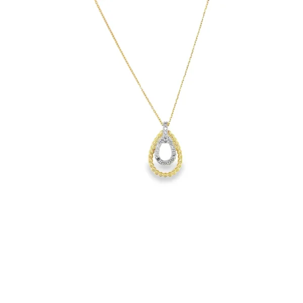 Teardrop Diamond Pendant Necklace