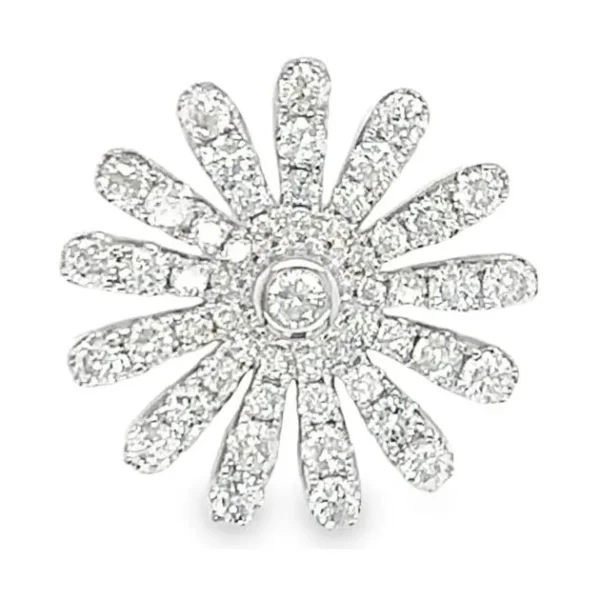 Floral Diamond Pendant Necklace
