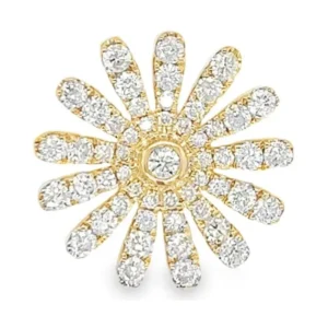 Diamond Flower Pendant Necklace