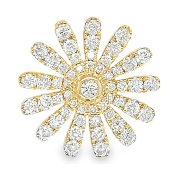 Diamond Flower Pendant Necklace