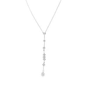 Diamond Drop Y Necklace