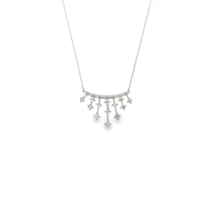 Diamond Fringe Pendant Necklace