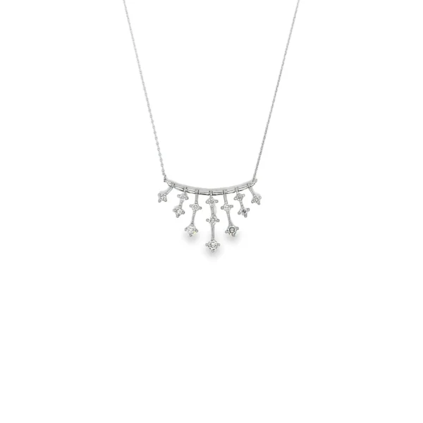 Diamond Fringe Pendant Necklace