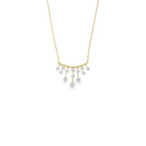 Diamond Fringe Pendant Necklace