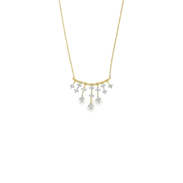 Diamond Fringe Pendant Necklace